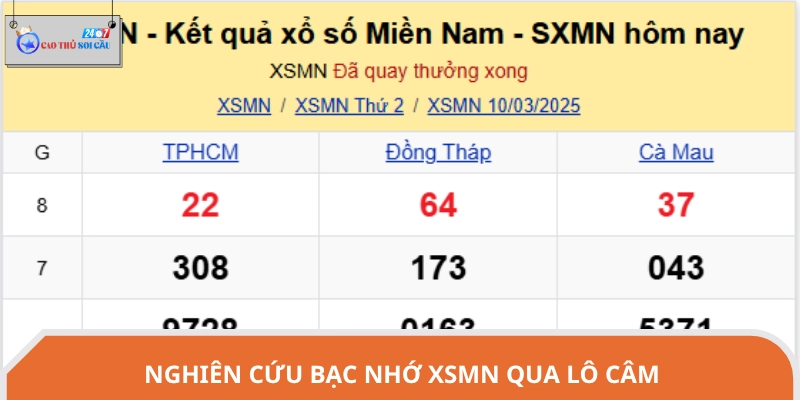Soi cầu bạc nhớ XSMN theo lô câm