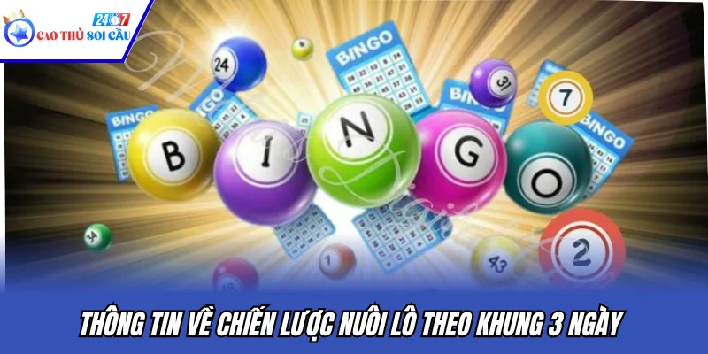 Thông tin về chiến lược nuôi lô theo khung 3 ngày